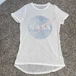 Womens Sheer NASA Short Sleeve T-Shirt size medium